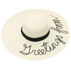 Sequin Lettering Straw Hat