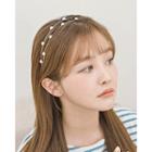 Faux-pearl Double-strand Hair Band