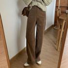 Corduroy High-waist Straight Leg Pants