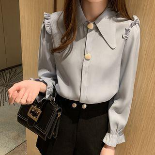 Bell Long-sleeve Chiffon Shirt