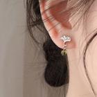 925 Sterling Silver Leaf Earring 1 Pair - 925 Sterling Silver Leaf Earring - One Size