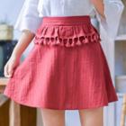 High Waist Tasseled A-line Skirt