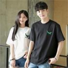 Couple Crocodile Embroidered T-shirt