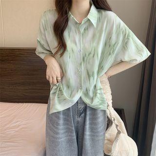 Short-sleeve Dyed Shirt