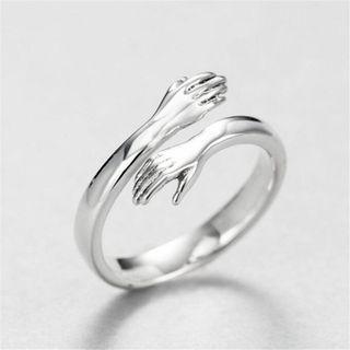 Palm Alloy Open Ring Silver - One Size