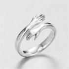 Palm Alloy Open Ring Silver - One Size