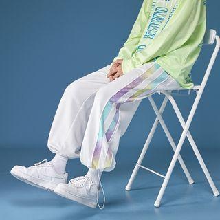 High-waist Tie Dye Striped Sweatpants
