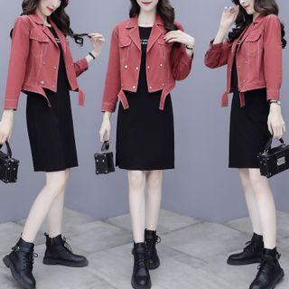 Set: Stitch Denim Jacket + Tank Dress