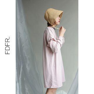 Ruffled-trim T-shirt Dress