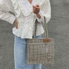 Houndstooth Tote Bag Houndstooth - Black & White - One Size