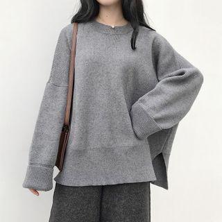 Oversized Sweater / Wide-leg Knit Pants / Set