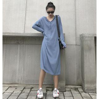 Lightweight Loose-fit Hooded Knit Dress
