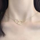Asymmetric Hoop Necklace Necklace - One Size