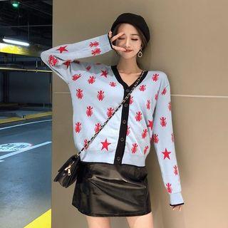 Printed Jacket / Faux-leather Skirt