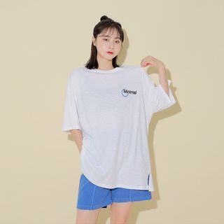 Minimal Letter Oversize T-shirt