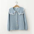 Collar Button Sweatshirt