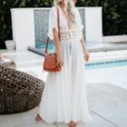Short-sleeve Lace Trim Light Jacket