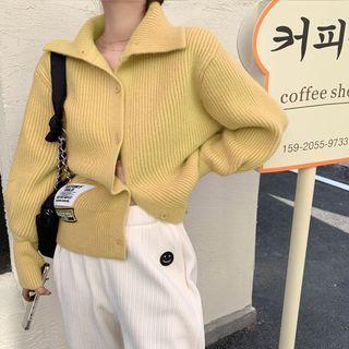 Turtle-neck Knit Cardigan