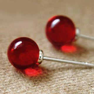 S925 Silver Stone Stud Earring