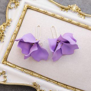 3d Flower Dangle Earring As Shown In Figure - One Size