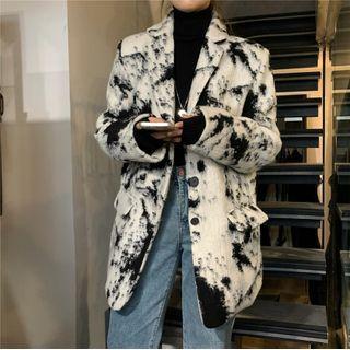Print Loose-fit Blazer Blazer - As Figure - One Size