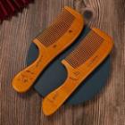 Wooden Hair Comb M3279a - Random Color - Wood - One Size