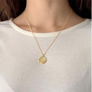 Medallion Silver Chain Necklace