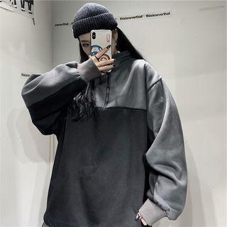 Color Block Pullover Dark Gray - One Size