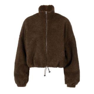Cropped Fluffy Zip Jacket