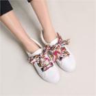 Scarf Shoe-lace Round-toe Sneakers