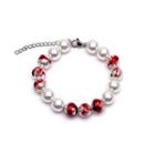 Beaded Bracelet Red & White - 18cm