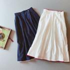 Texture Midi A-line Skirt