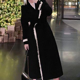 Lace Trim Long Coat