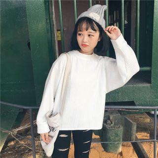 Ribbed Long-sleeve Sweatshirt
