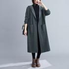 Long Open-front Hooded Cardigan
