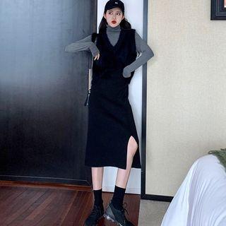Cowl-neck Top / Vest / Midi Skirt