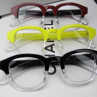 Retro Two-tone Round Eyeglasses