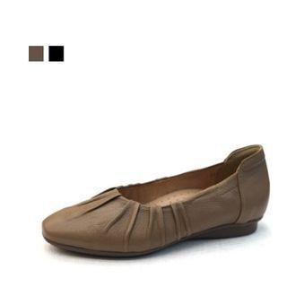 Sheepskin Shirred Flats