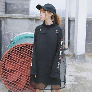 Set: Lettering Hoodie + Strappy Dress
