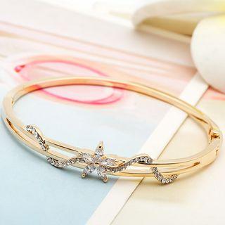 Flower Rhinestone Bangle