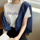 Plus Size Round-neck Letter T-shirt