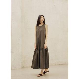 Sleeveless Ruffled Long Dress