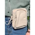 Pocket-detail Pleather Mini Crossbody Bag