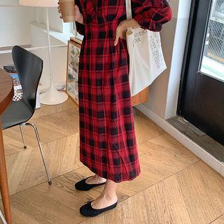 Faux-suede Ribbon Backless Flats