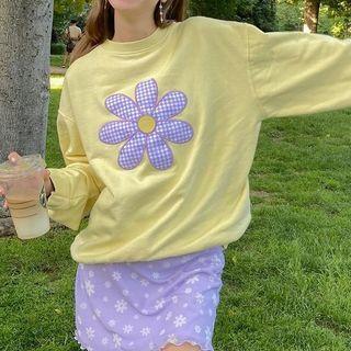 Loose-fit Floral Print Pullover