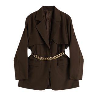 Plain Blazer / Waist Chain