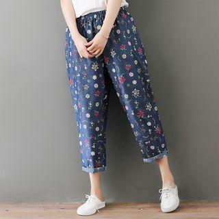 Floral Harem Jeans Floral - One Size