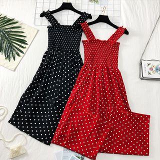 Sleeveless Dotted Playsuit