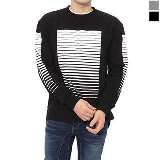 Gradient-panel Long-sleeve T-shirt