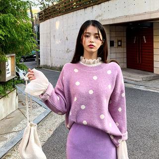 Polka Dot Pastel Tone Sweater
